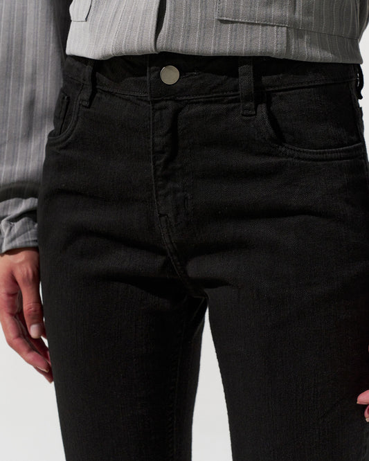 Calça Sarja Cintura Media PRETO