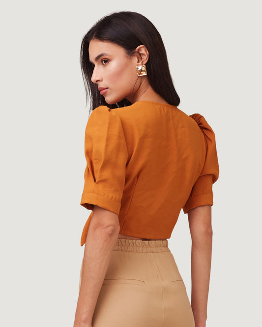 Blusa Amarração Daisy MARROM
