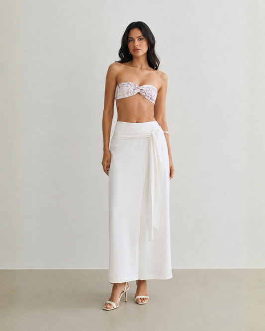 TOP TORCIDO FOLHAGEM OFF WHITE
