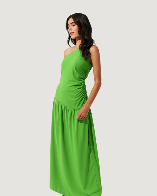 Vestido Longo Ombro só VERDE