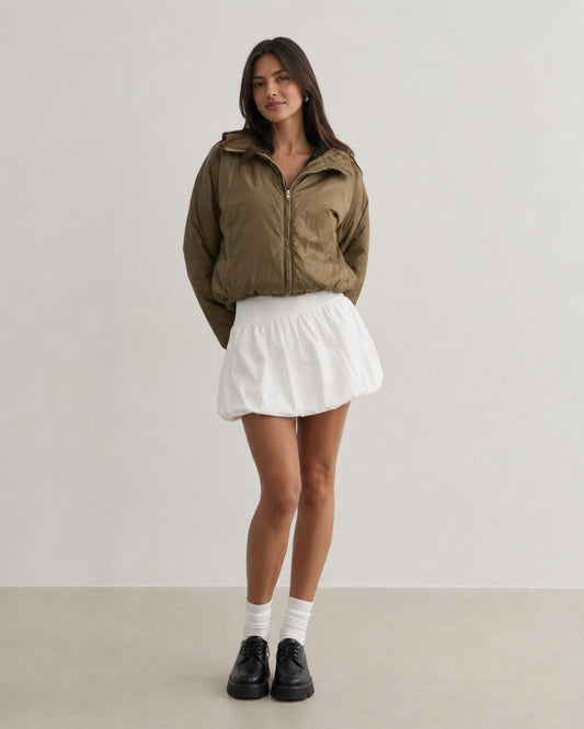 SHORTS SAIA BALONÊ PALA BRANCO