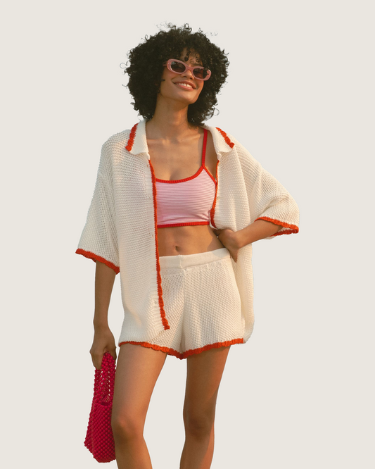 Shorts Tricot Detalhe Off WHITE