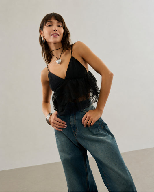 CALÇA JEANS WIDE LEG DIRTY