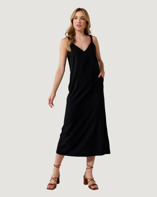 Vestido Alfaiataria Longo PRETO