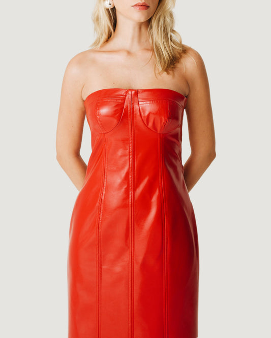 Vestido Midi Tomara Que Caia Courino VERMELHO