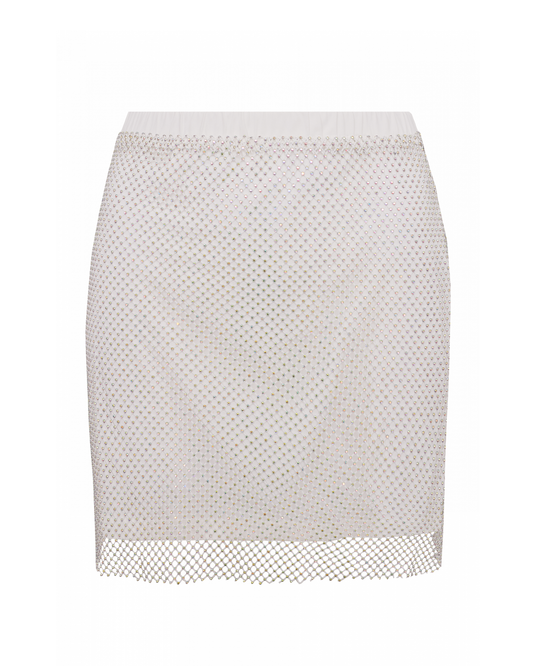 Mini Saia Samantha Strass BRANCO