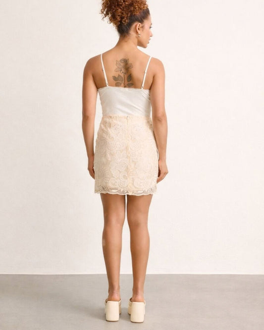 SAIA MINI BORDADO OFF WHITE