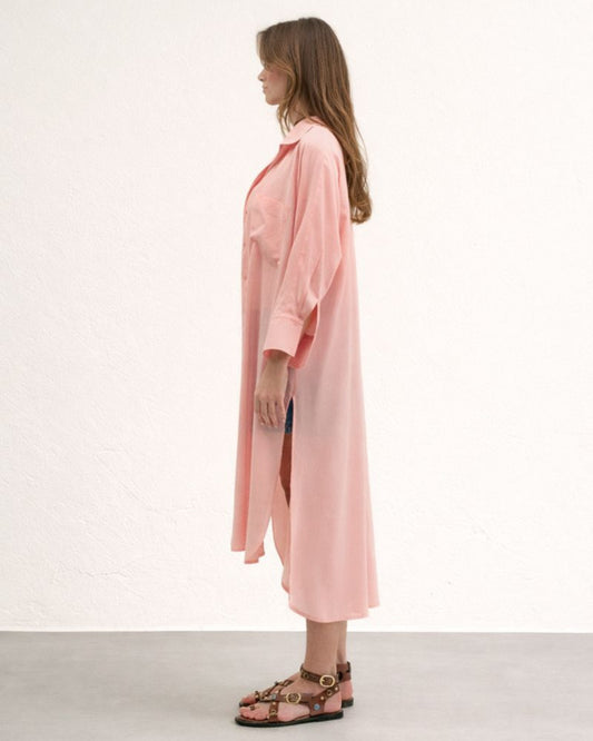 BLUSA CHEMISE ROSA CLARO