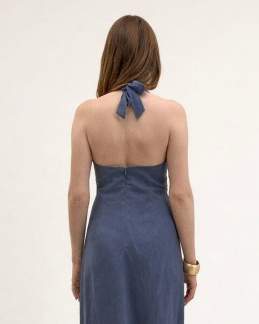 VESTIDO FRENTE ÚNICA AZUL