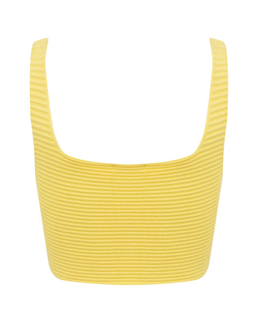 Top Nervura Decote U Rosa AMARELO