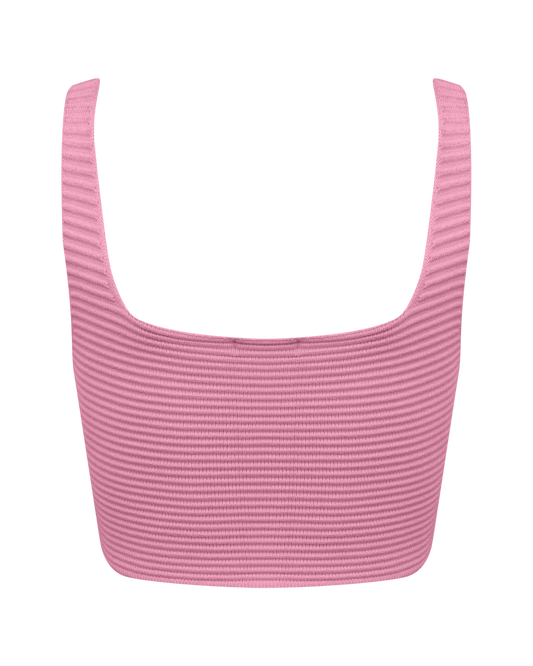 Top Nervura Decote U Rosa UNICA