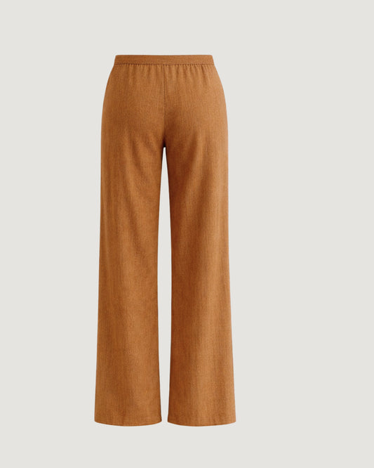 CALÇA DESPOJADA DETALHE CÓS BEGE
