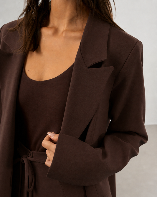 BLAZER ALONGADO TERRA (MARROM)