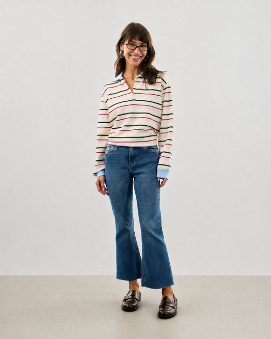 BLUSA POLO TRICOT LISTRAS LISTRAS COLORIDO