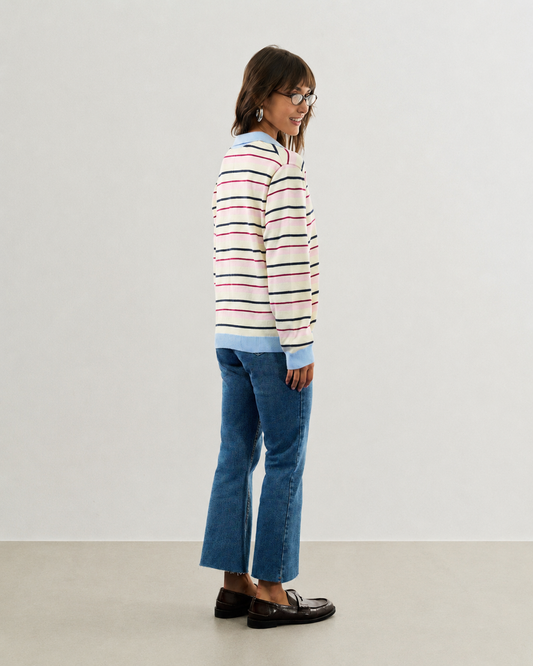 BLUSA POLO TRICOT LISTRAS LISTRAS COLORIDO