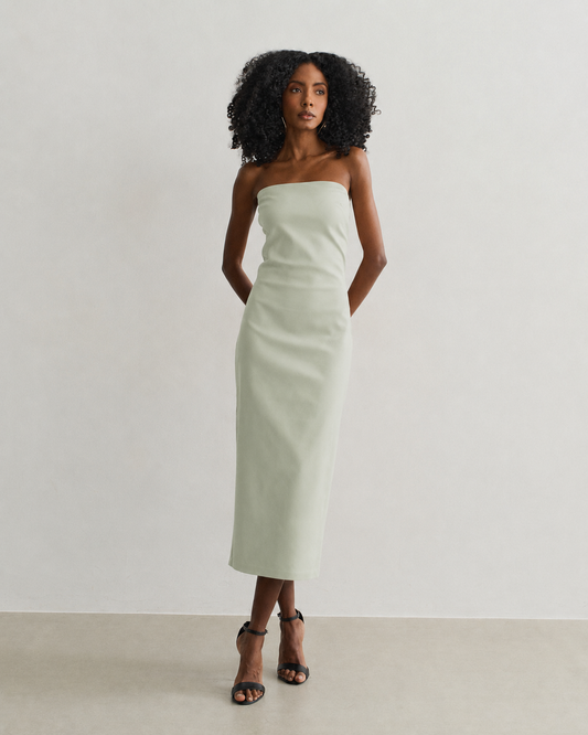 VESTIDO TOMARA QUE CAIA BERUGE(VERDE)