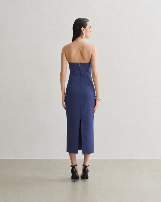 VESTIDO TOMARA QUE CAIA LAZUR (AZUL)