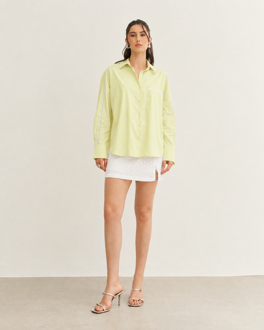 CAMISA CIANINHA ENTREMEIO FLASH (AMARELO CLARO)
