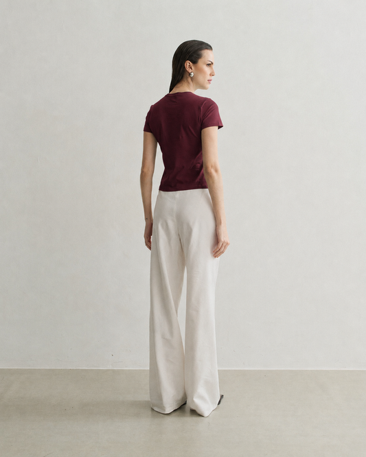 BLUSA T-SHIRT BÁSICA VINHO