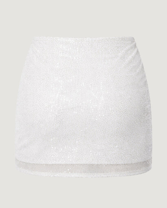 SAIA MIDI DRAPEADO OFF WHITE