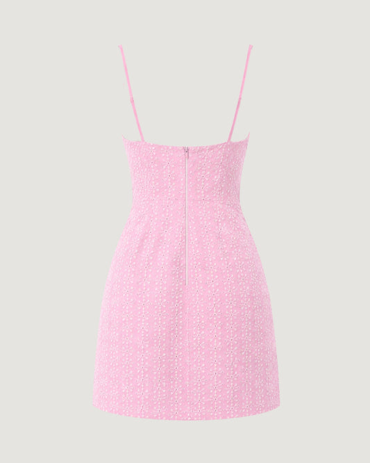VESTIDO LAISE RECORTE BUSTO ROSA