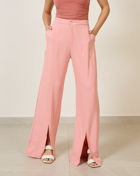 Calça Alfaiataria Fenda Rosa UNICA