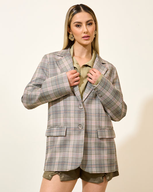 Blazer Xadrez CINZA