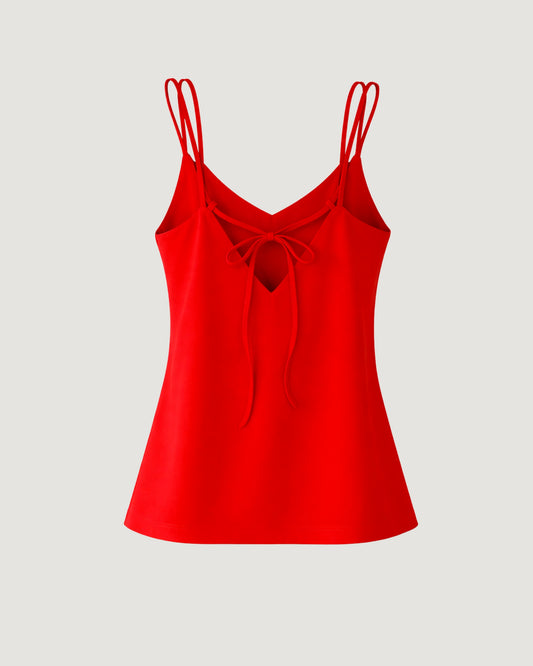 REGATA ALÇA DUPLA AMARRAÇÃO VERMELHO
