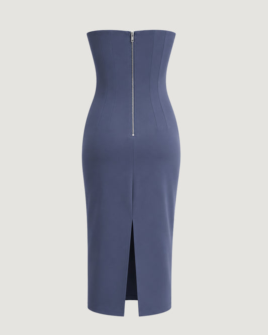 VESTIDO TOMARA QUE CAIA LAZUR (AZUL)