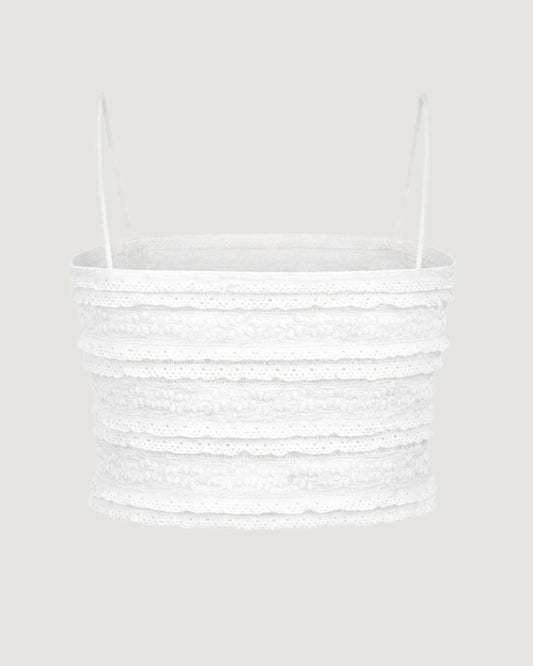 TOP ALÇA DE ELÁSTICO OFF WHITE