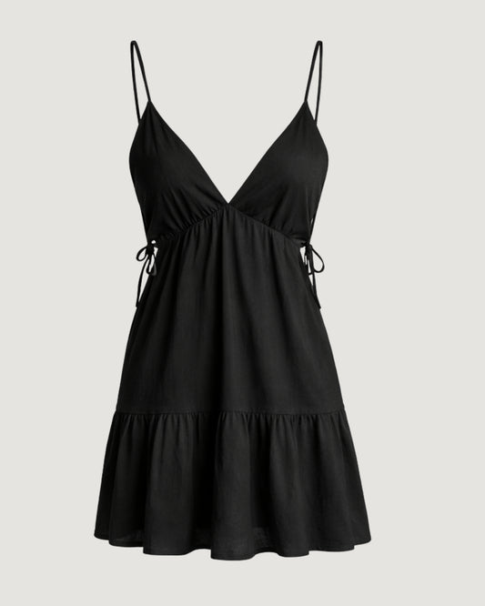 VESTIDO COM VAZADO LATERAL PRETO