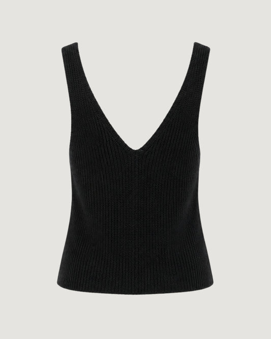 REGATA TRICOT FENDA LATERAL PRETO
