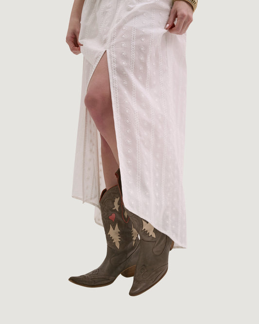 SAIA LONGA COM FENDA OFF WHITE