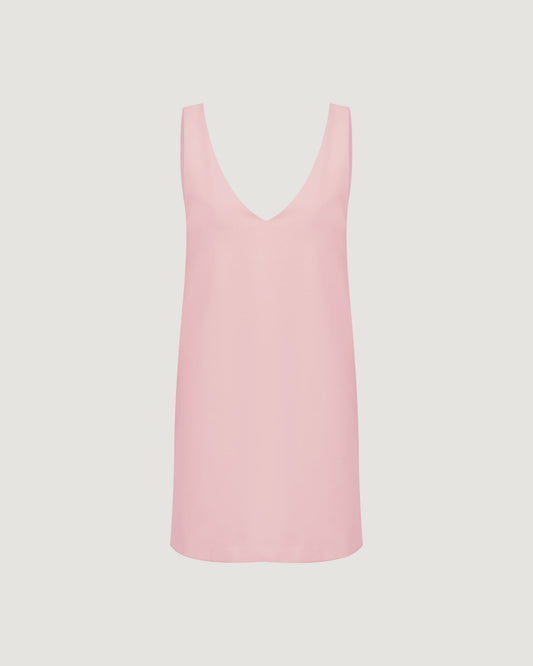Vestido Amplo Decote V Rosa UNICA