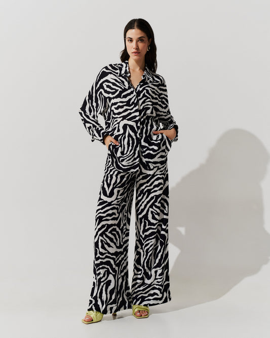 Calça Pantalona Zebra PRETO