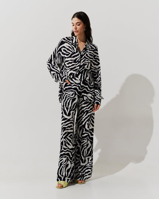 Calça Pantalona Zebra PRETO