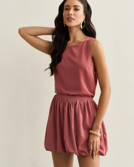 SAIA CURTA BALONÊ ROSA