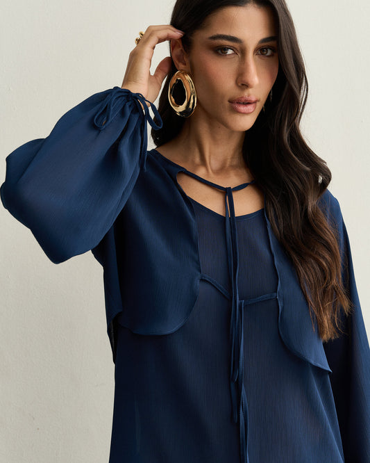 BLUSA DUPLA YORIO AZUL