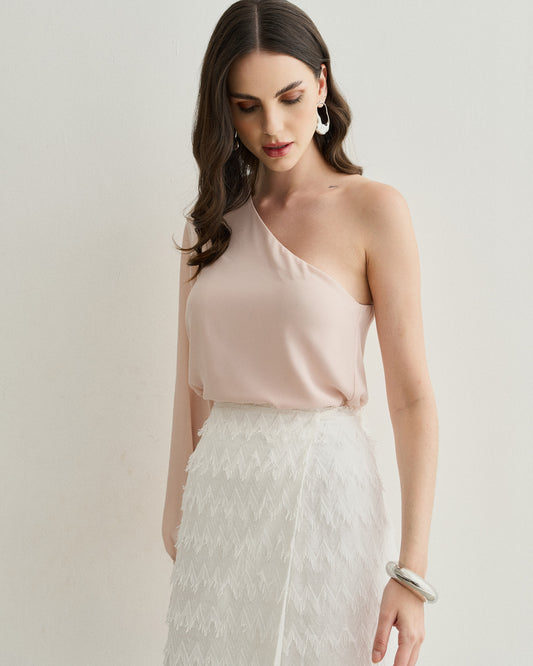 SAIA MIDI ZIG ZAG OFF WHITE