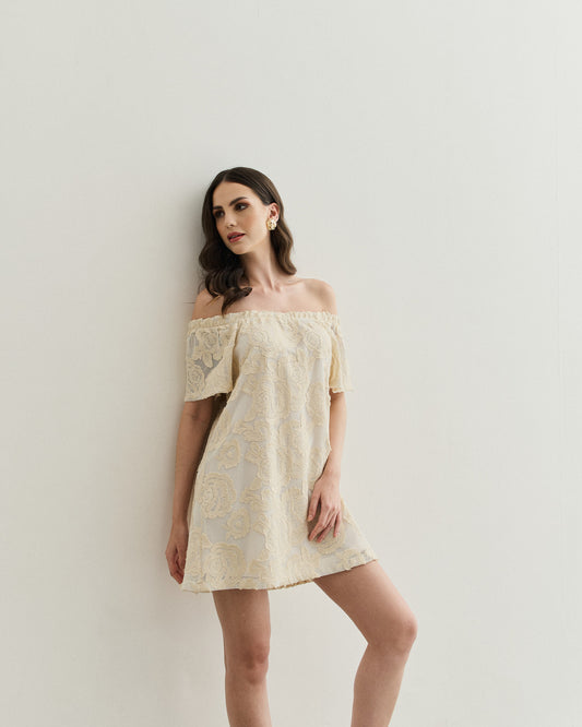 VESTIDO OMBRO A OMBRO OFF WHITE