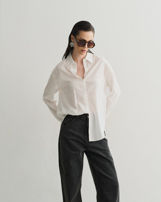 CALÇA RETA JEANS PRETO