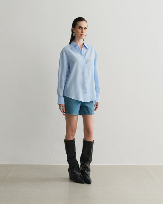 CAMISA PALA COSTAS AZUL CEU