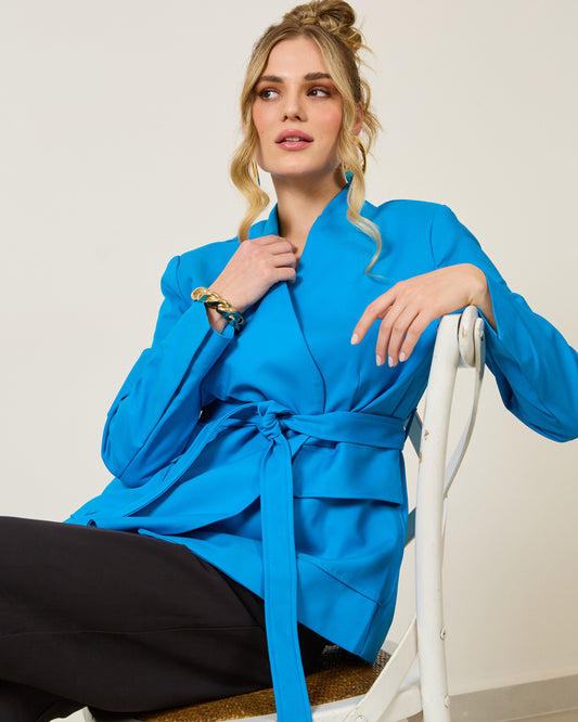 Blazer Estruturado com Bolsos Portinari AZUL
