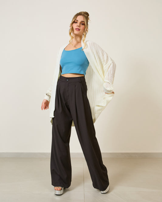 Blusa Cardigan Aberto Cós Natural WHITE