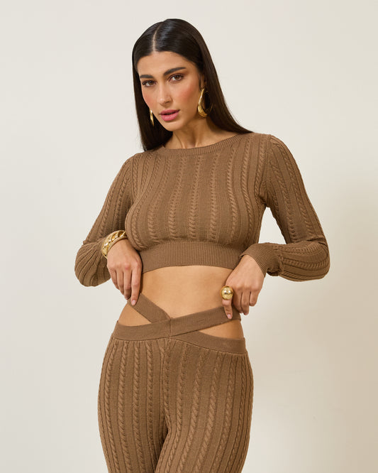 Blusa Tricot Maelí MARROM