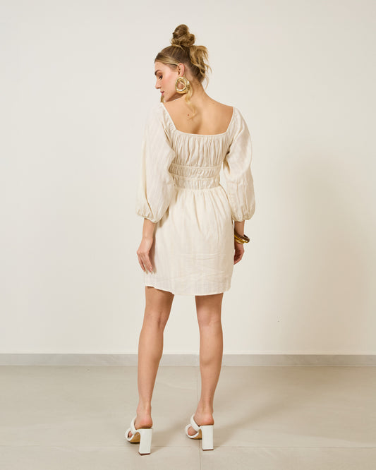 Vestido Curto Lastex Texturizado CRU