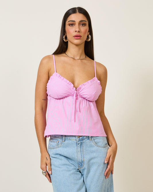Regata Amarraçâo V Listras ROSA