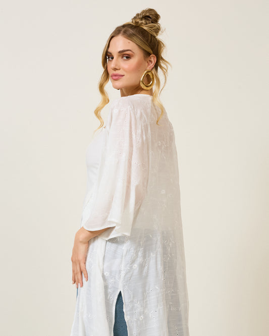 Blusa Kimono Midi Off WHITE