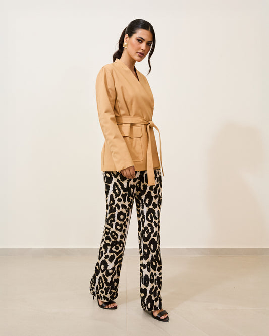 Blazer Estruturado com Bolsos Portinari BEGE