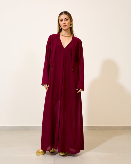 Vestido Crede Túnica Amplo VINHO